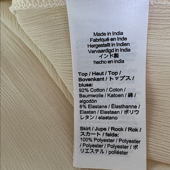 NWT J. Crew Pleated Ballet Dress in Stretch Cotton Blend Cream Date Night Size M - Picture 11 of 13